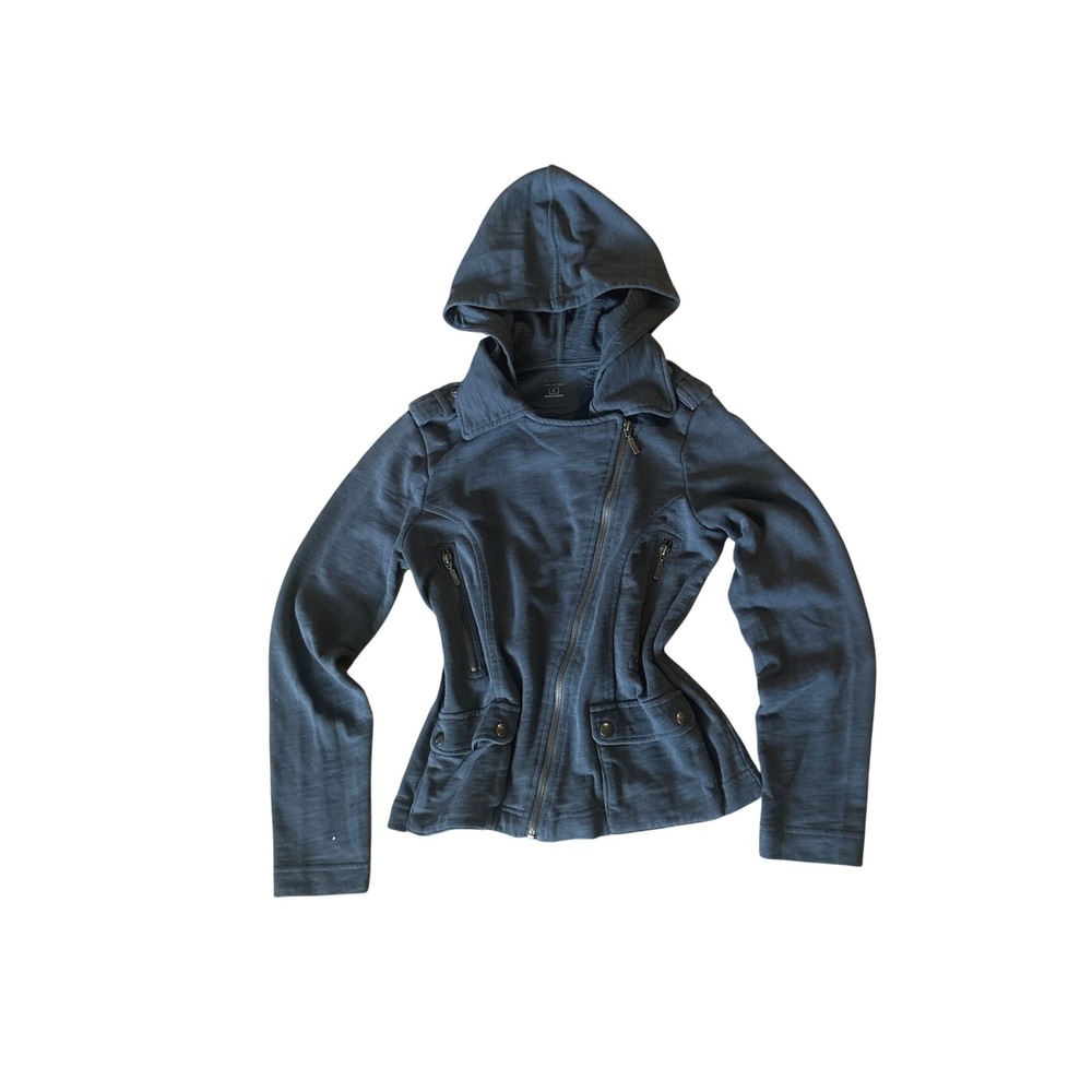 Eddie Bauer Underground Asymmetrical Zip Hoodie Jacket Gray Womens Small